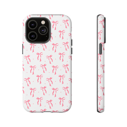 Cute Pink Ribbons Tough Phone Cases