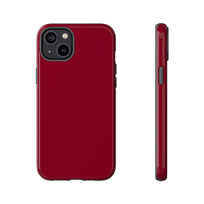 Solid Burgundy Red Tough Phone Case