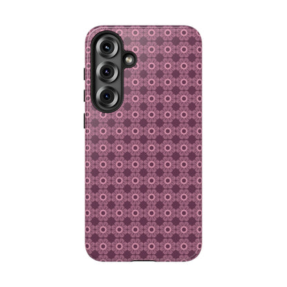 Romantic Dark Pink Floral Tough Phone Case