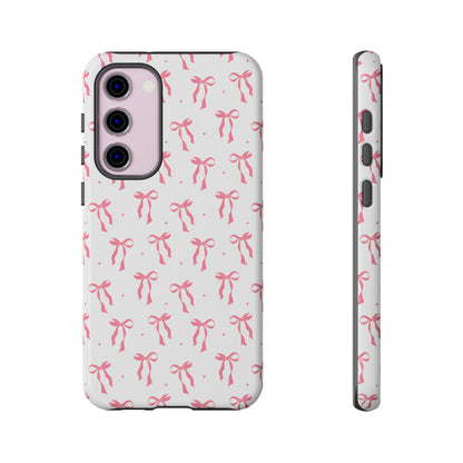 Cute Pink Ribbons Tough Phone Cases