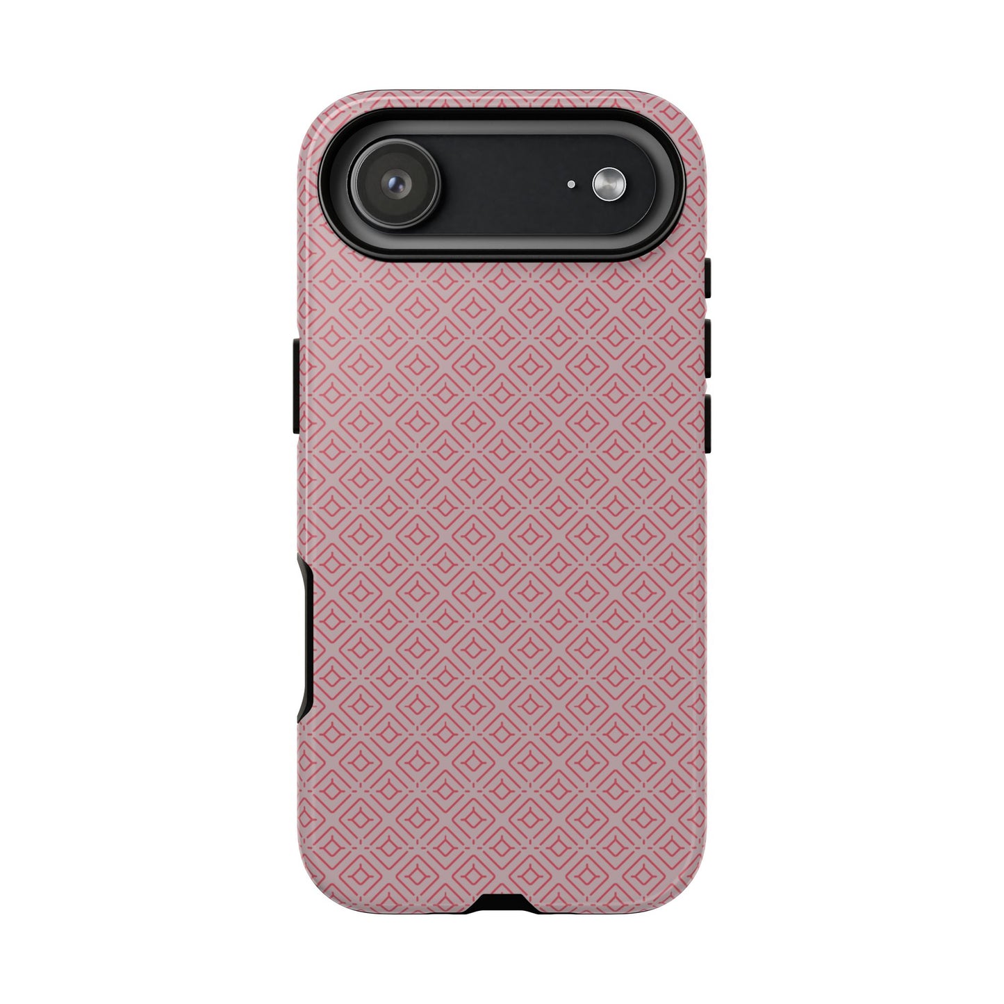 Minimalist Pink Geometric Diamond Tough Phone Case