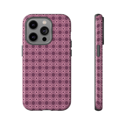 Romantic Dark Pink Floral Tough Phone Case