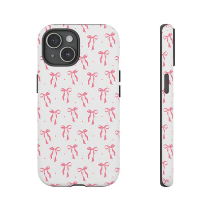 Cute Pink Ribbons Tough Phone Cases