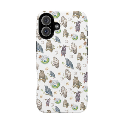 Whimsical Owl Crow Bat Eyeball Tough Phone Case