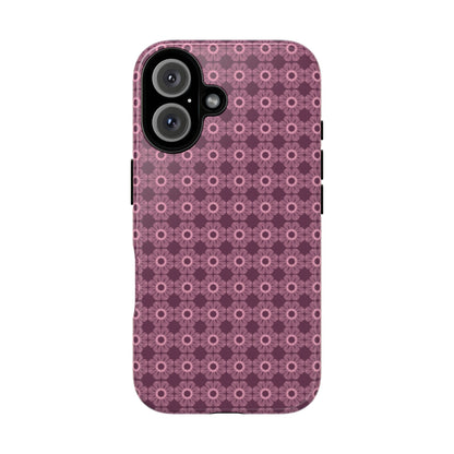 Romantic Dark Pink Floral Tough Phone Case