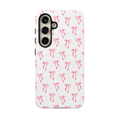 Cute Pink Ribbons Tough Phone Cases