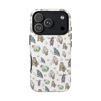 Whimsical Owl Crow Bat Eyeball Tough Phone Case