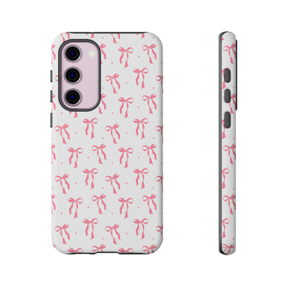 Cute Pink Ribbons Tough Phone Cases