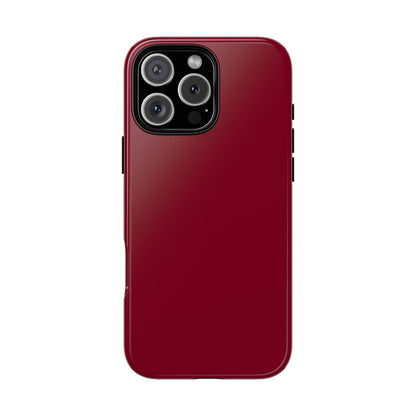 Solid Burgundy Red Tough Phone Case