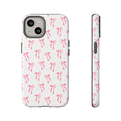 Cute Pink Ribbons Tough Phone Cases