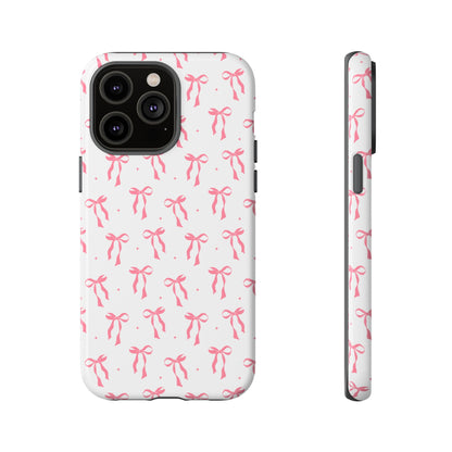 Cute Pink Ribbons Tough Phone Cases