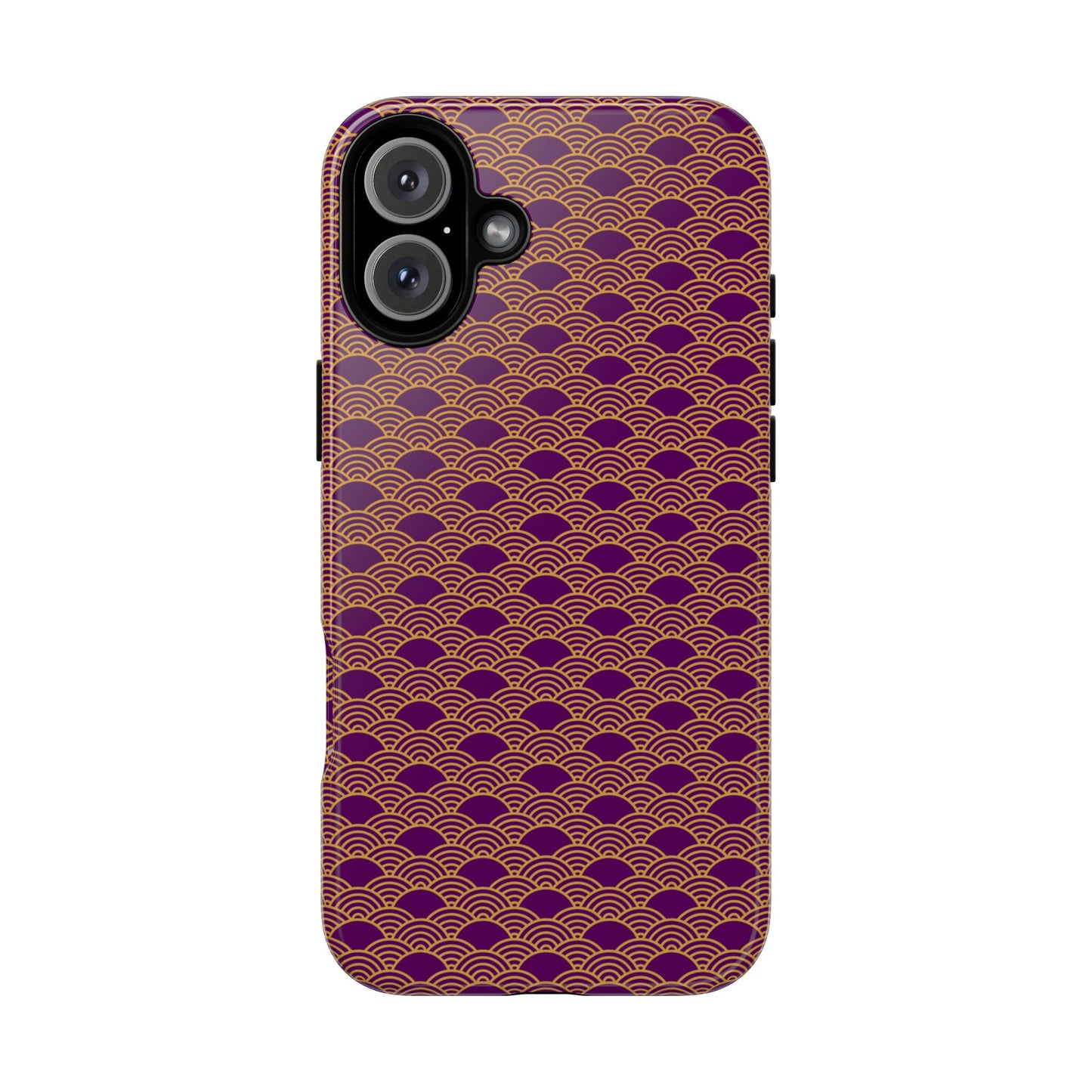 Luxurious Purple Japanese Vintage Seigaiha Wave Tough Phone Case