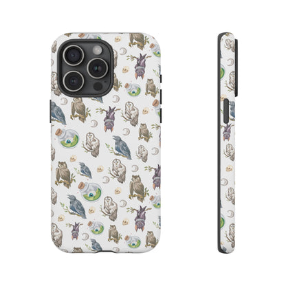 Whimsical Owl Crow Bat Eyeball Tough Phone Case