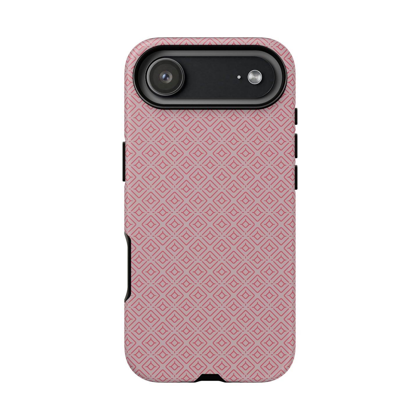 Minimalist Pink Geometric Diamond Tough Phone Case