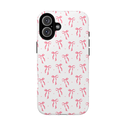 Cute Pink Ribbons Tough Phone Cases