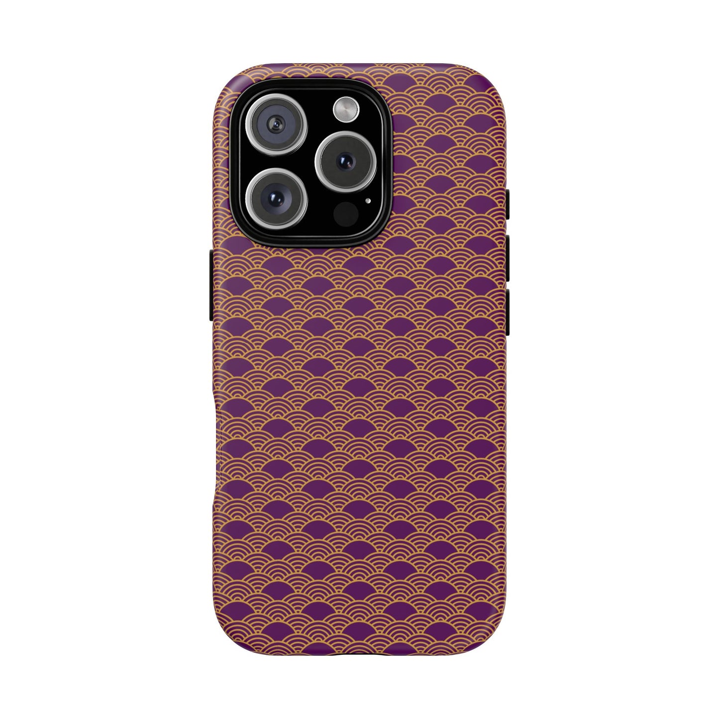 Luxurious Purple Japanese Vintage Seigaiha Wave Tough Phone Case