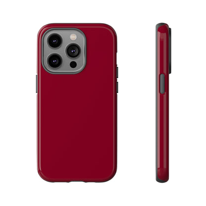 Solid Burgundy Red Tough Phone Case