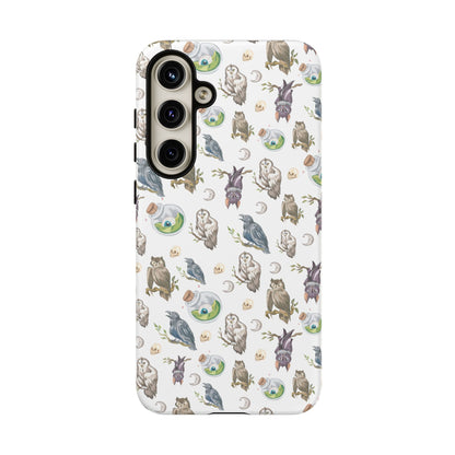 Whimsical Owl Crow Bat Eyeball Tough Phone Case