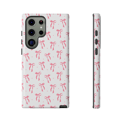 Cute Pink Ribbons Tough Phone Cases