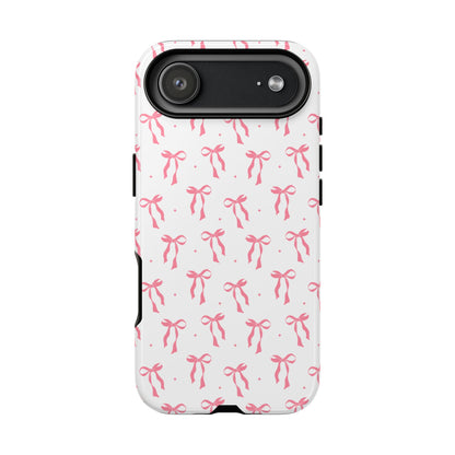 Cute Pink Ribbons Tough Phone Cases