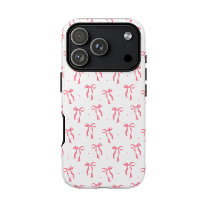 Cute Pink Ribbons Tough Phone Cases