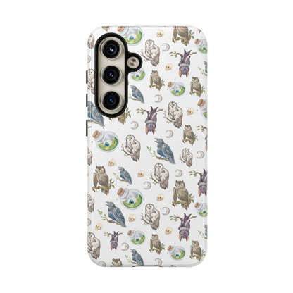 Whimsical Owl Crow Bat Eyeball Tough Phone Case