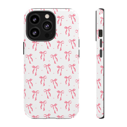 Cute Pink Ribbons Tough Phone Cases
