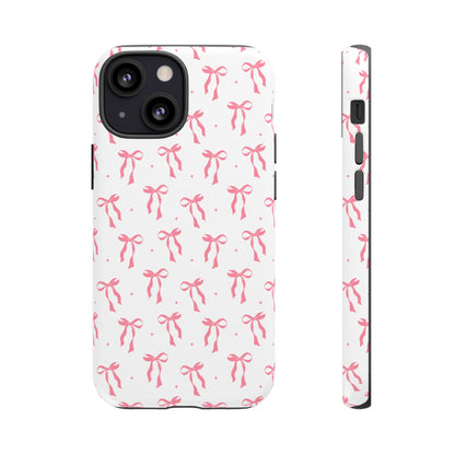 Cute Pink Ribbons Tough Phone Cases