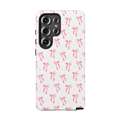 Cute Pink Ribbons Tough Phone Cases