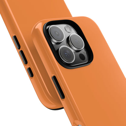 Solid Orange Minimalist Tough Phone Case