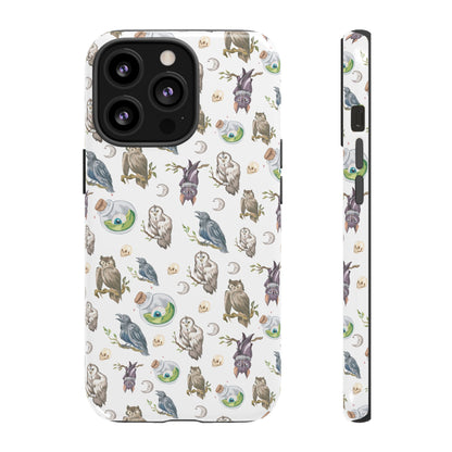 Whimsical Owl Crow Bat Eyeball Tough Phone Case
