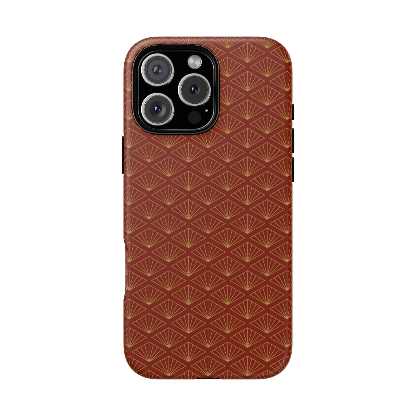 Vintage Brown & Gold Geometric Pattern Tough Phone Case