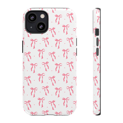 Cute Pink Ribbons Tough Phone Cases
