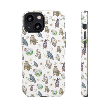 Whimsical Owl Crow Bat Eyeball Tough Phone Case