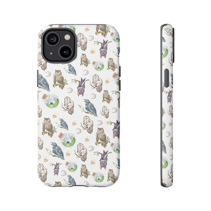 Whimsical Owl Crow Bat Eyeball Tough Phone Case