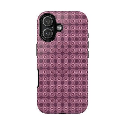 Romantic Dark Pink Floral Tough Phone Case