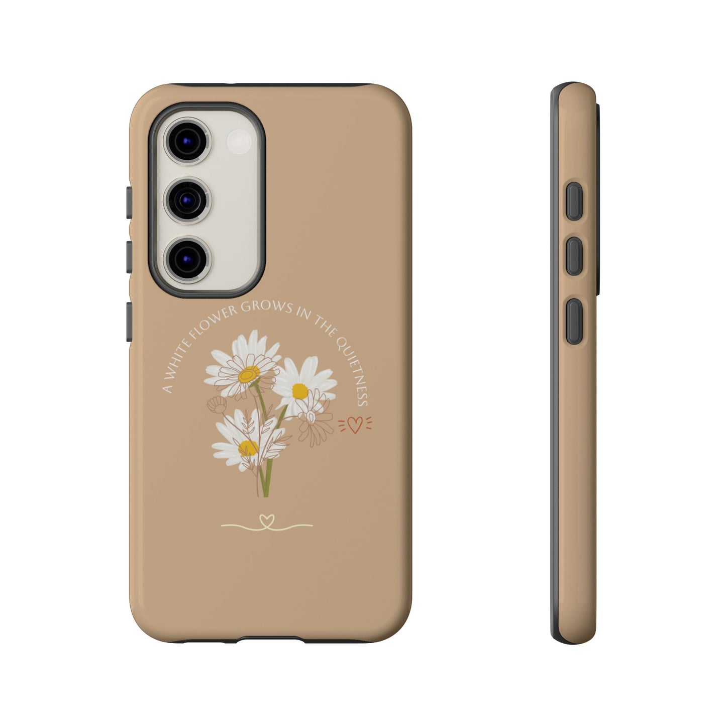 Summer Beige Color Daisy Floral