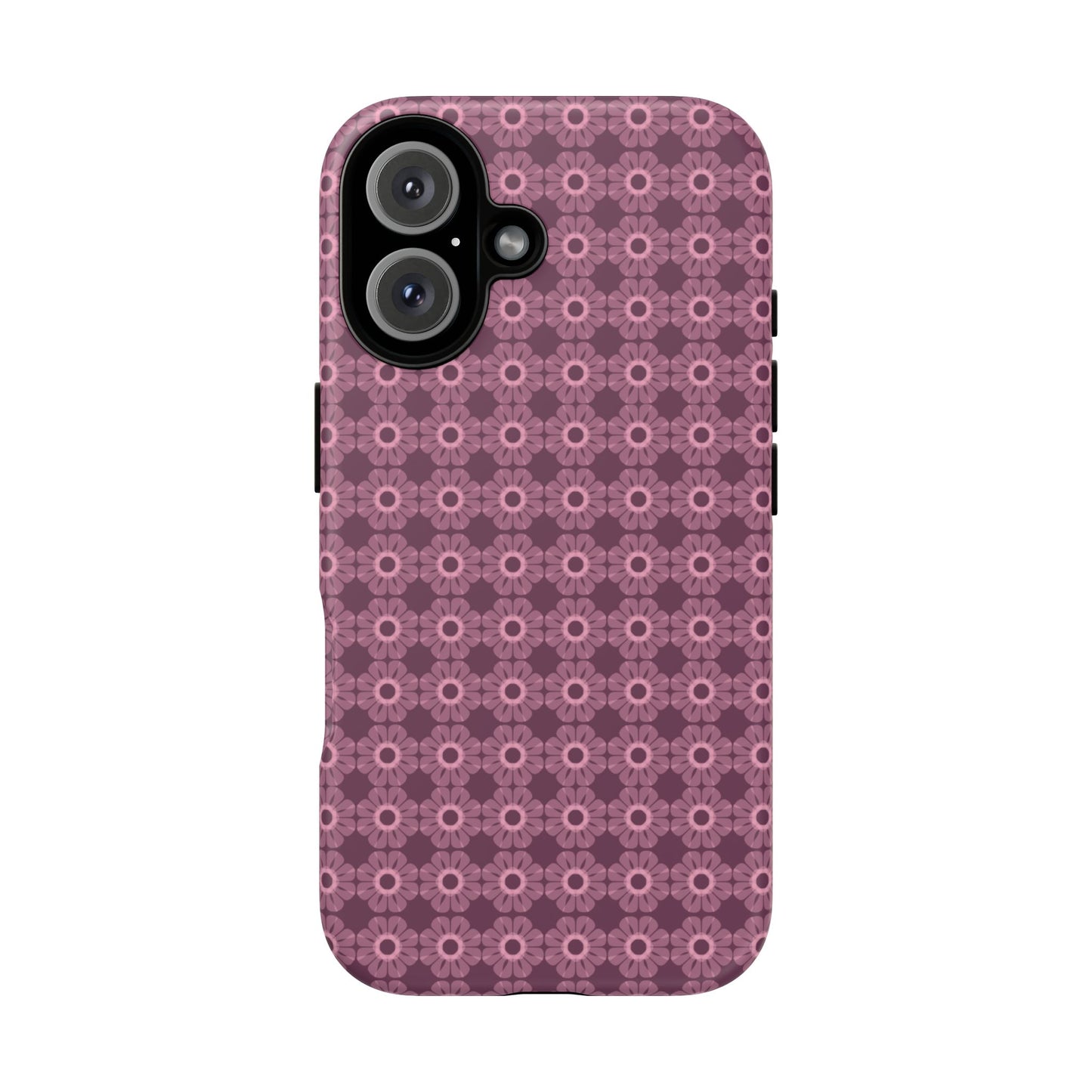 Romantic Dark Pink Floral Tough Phone Case