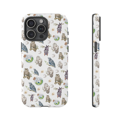 Whimsical Owl Crow Bat Eyeball Tough Phone Case