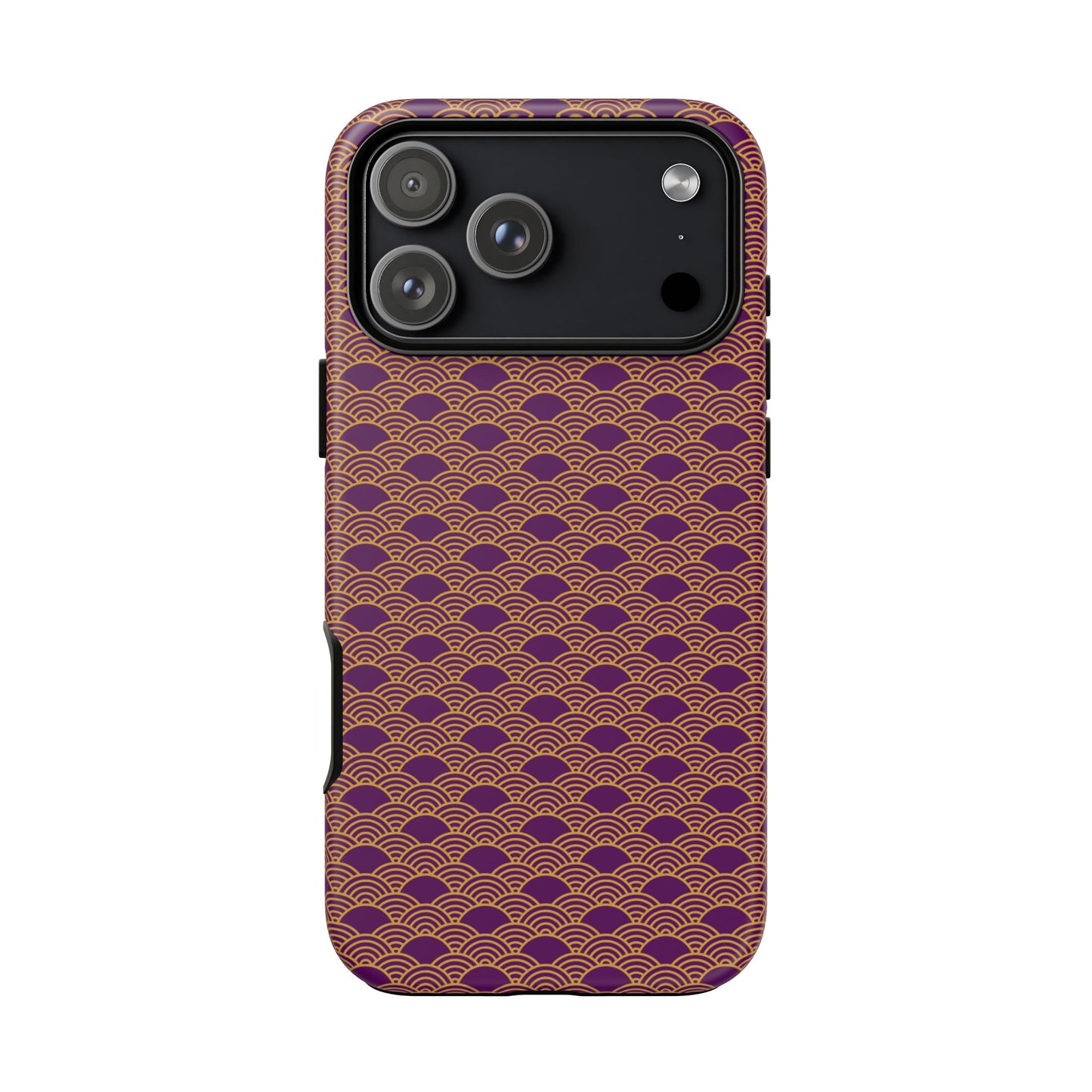 Luxurious Purple Japanese Vintage Seigaiha Wave Tough Phone Case