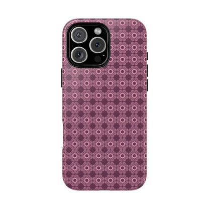 Romantic Dark Pink Floral Tough Phone Case