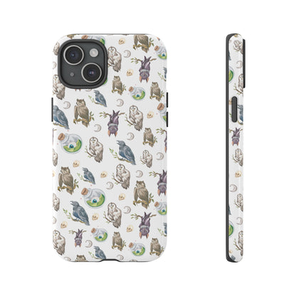 Whimsical Owl Crow Bat Eyeball Tough Phone Case