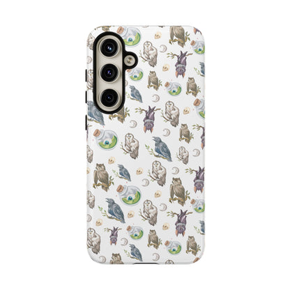 Whimsical Owl Crow Bat Eyeball Tough Phone Case