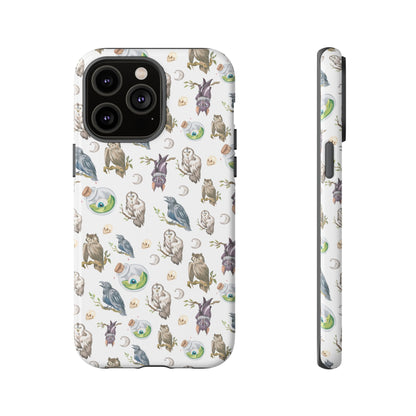 Whimsical Owl Crow Bat Eyeball Tough Phone Case