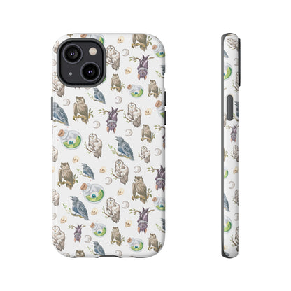 Whimsical Owl Crow Bat Eyeball Tough Phone Case