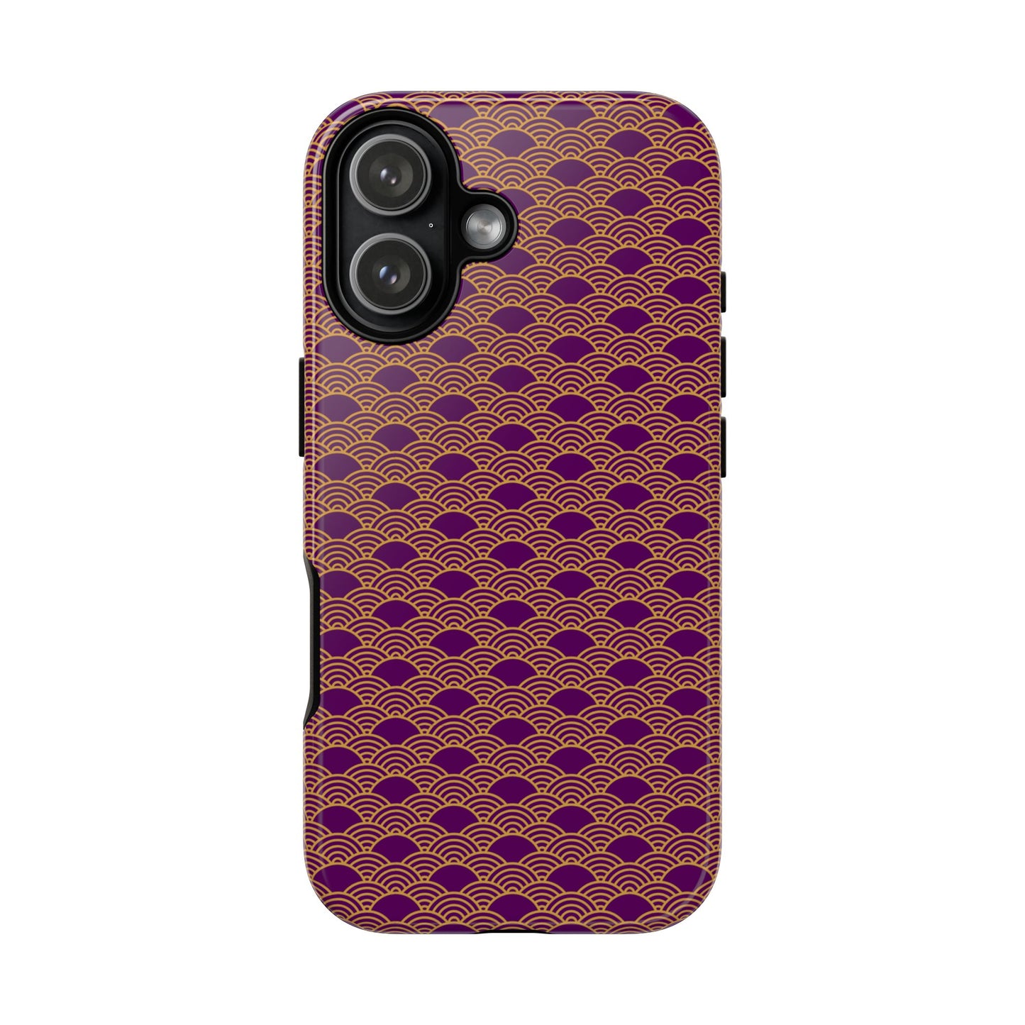 Luxurious Purple Japanese Vintage Seigaiha Wave Tough Phone Case