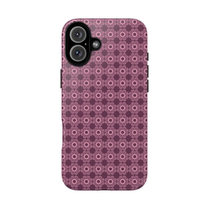 Romantic Dark Pink Floral Tough Phone Case