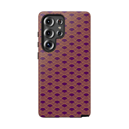 Luxurious Purple Japanese Vintage Seigaiha Wave Tough Phone Case