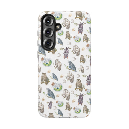 Whimsical Owl Crow Bat Eyeball Tough Phone Case