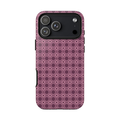 Romantic Dark Pink Floral Tough Phone Case
